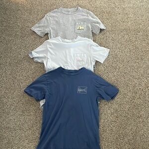 Bundle of 3 boys XS Vineyard Vines t shirts (navy, light blue, and gray)